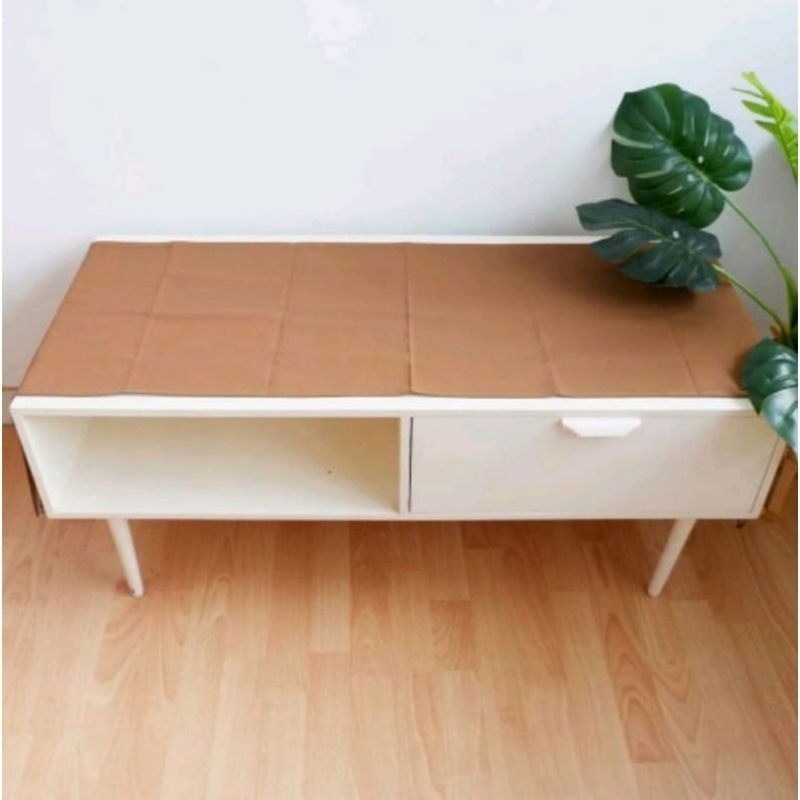 Taplak meja tamu polos kain katun table runner