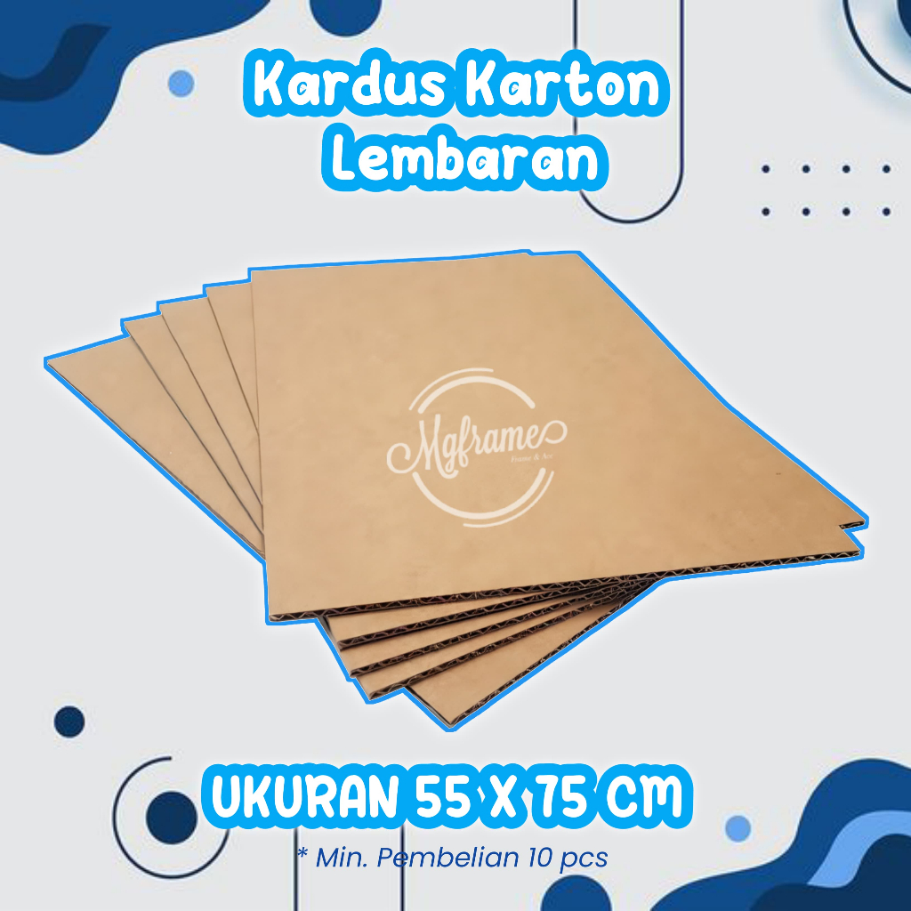 

Karton single wall kardus lembaran dus kemasan kraft layer sekat coklat polos untuk packing atau kerajinan