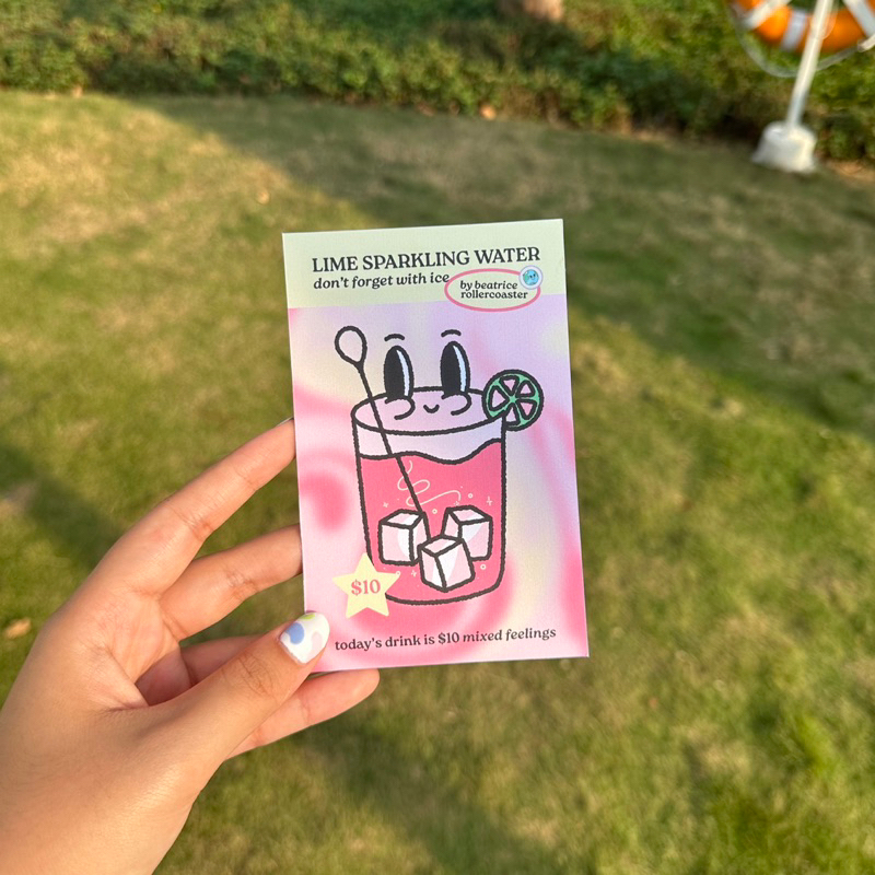 

postcard - limedrink by beatricerollercoaster