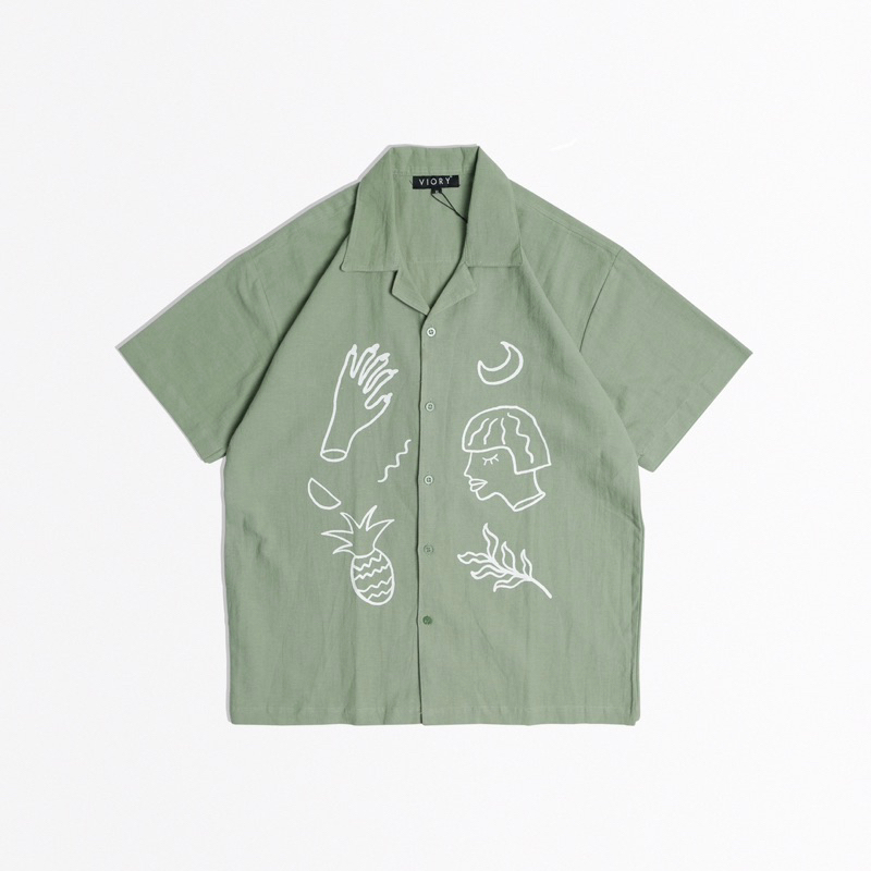 Graphic Shirt - Kemeja Motif Viory - KMPE066