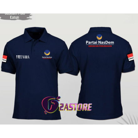 BAJU BERKERAH MODEL POLO NASDEM-BAJU PARTAI NASDEM-KAOS PARTAI NASDEM
