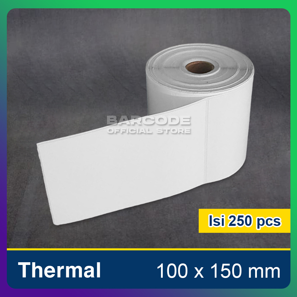 

Label Termal 100x150 / 100x150 mm Kertas Stiker Printer Barcode Pengiriman A6 250Pcs