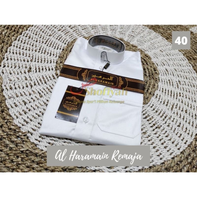 Jubah Al Haramain Polyster Remaja Putih dan warna