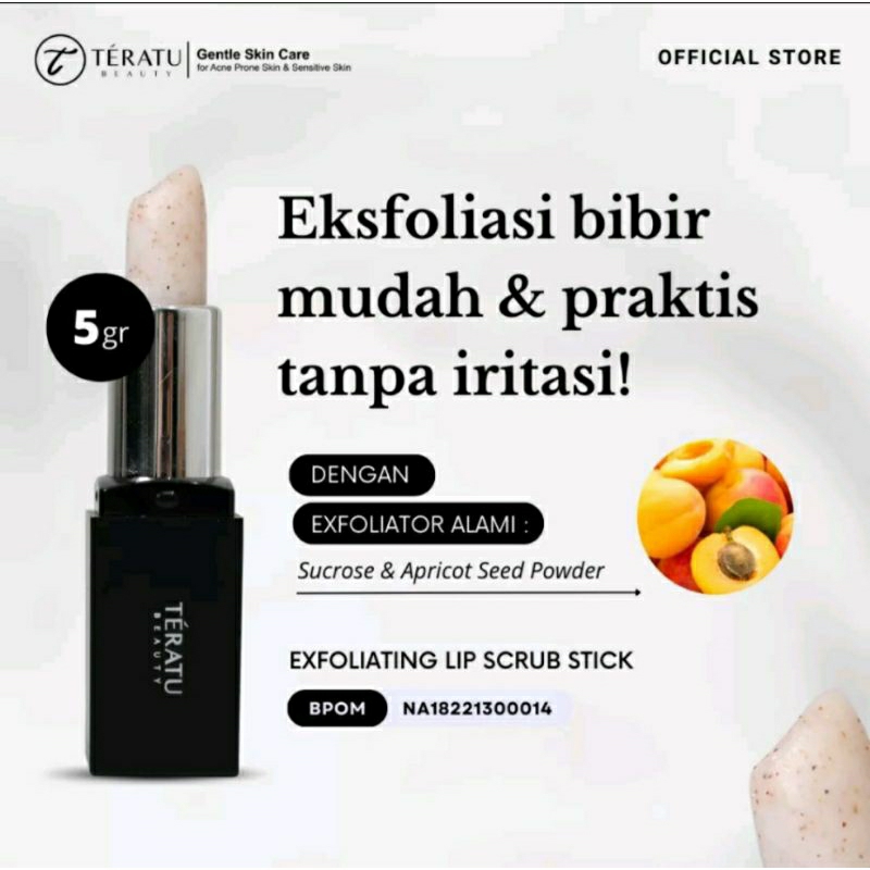 Teratu Beauty Exfoliating Lip Scrub Stick