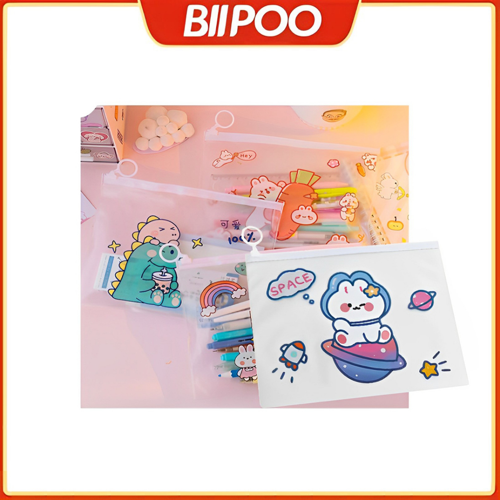 

BIIPOO Pouch Mini / Tempat Pensil Lucu / Tempat Pensil Zipper