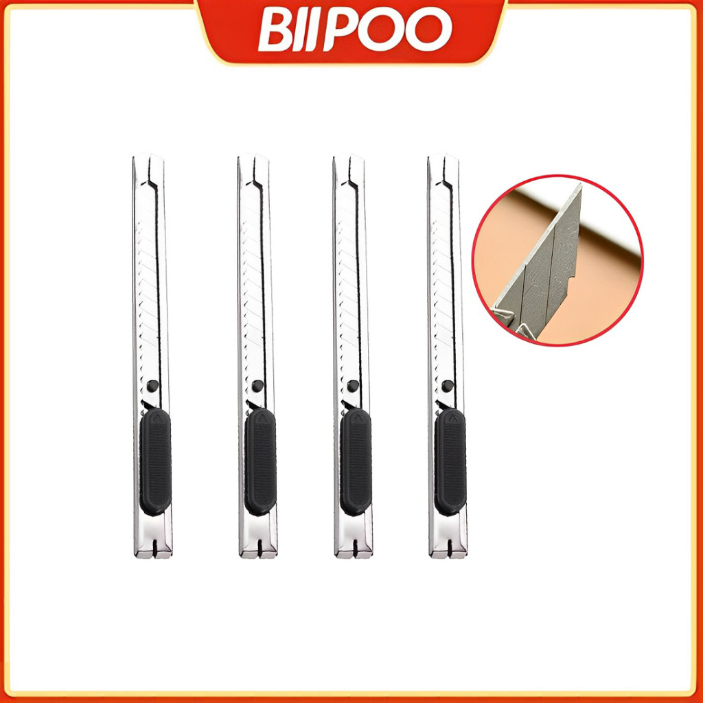 

BIIPOO PISAU KATER CUTTER KUTER SMALL CUTER KNIFE PISAU KUTER KECIL STAINLESS STEEL PEMOTONG KERTAS PACKING