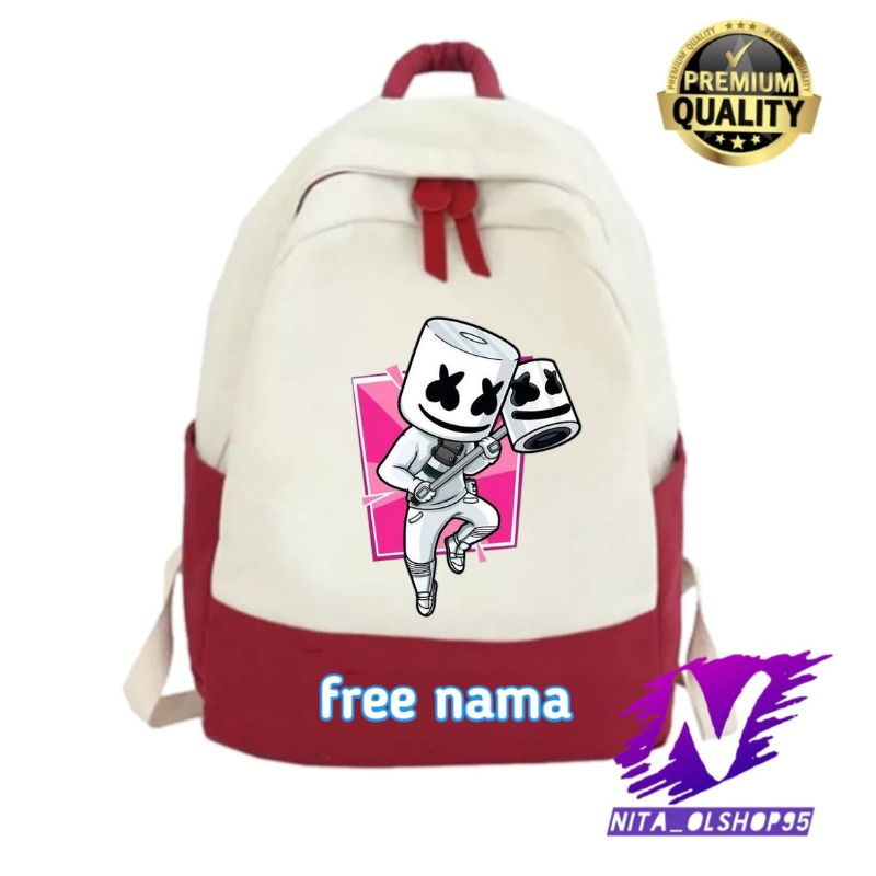 tas ransel anak tas gendong gambar aniamsi lucu DJ MARSHMELLO