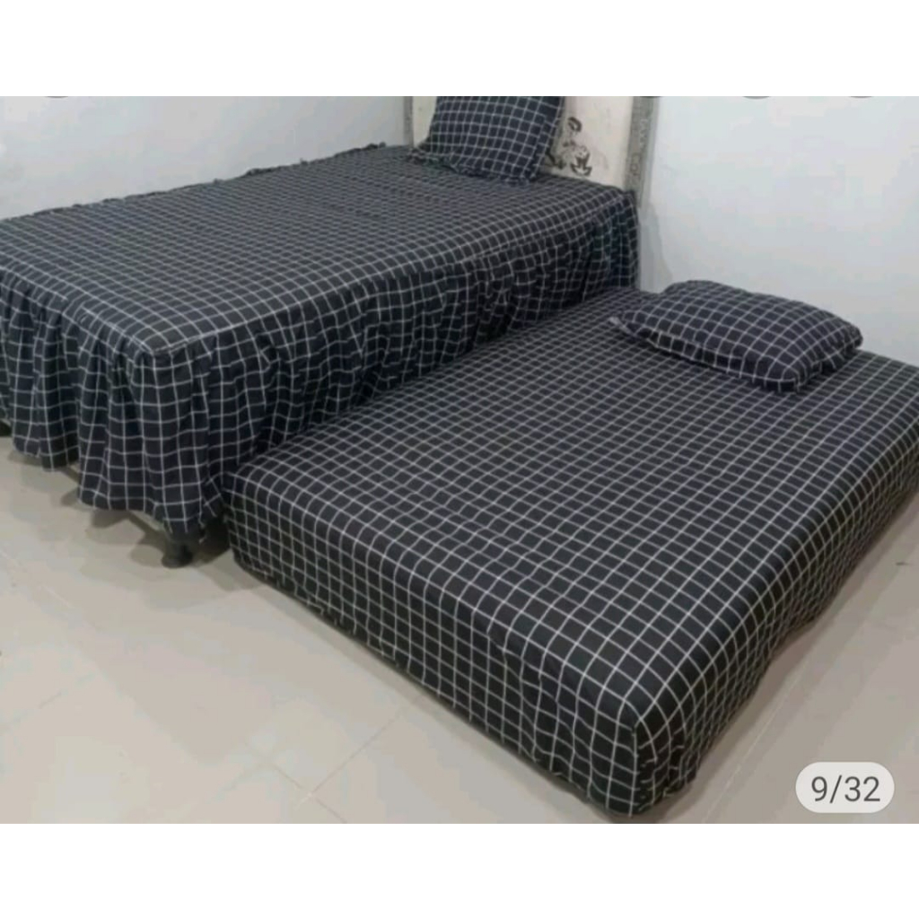 PROMO DISKON Sprei Rumbai Kasur Sorong  Seprei set 2in1 Polos Embos