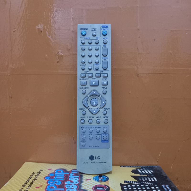 REMOTE DVD SPEAKER SYSTEM LG SERI 6711R1P097B ORIGINAL