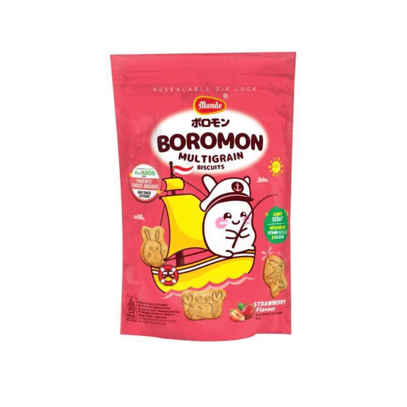 

Monde Boromon Biscuit Multigrain Strawberry 50 gram