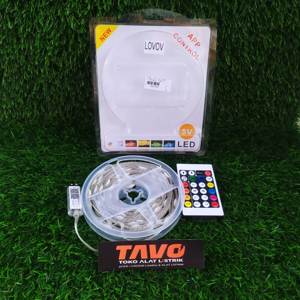 LED strip RGB USB remot ,lampu strip 10 meter LOVOV