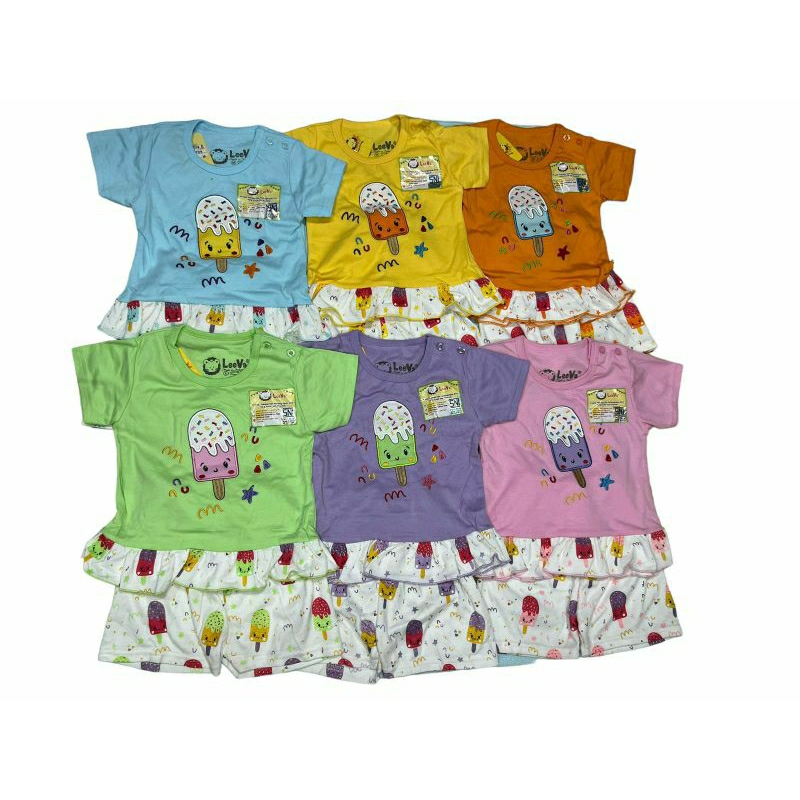 Leeva setelan renda perempuan/baju murah