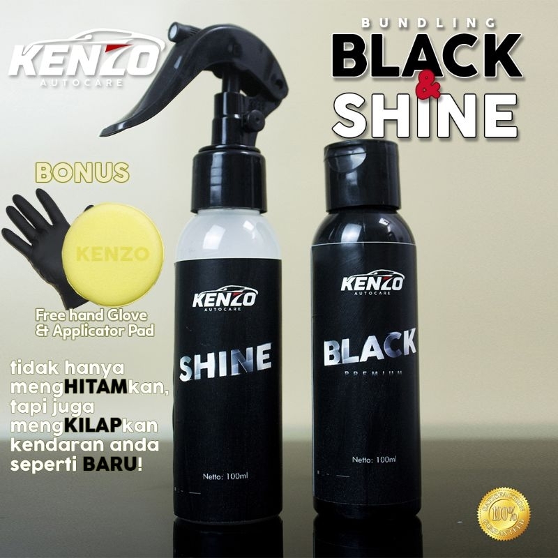KENZO BLACK PREMIUM+SHINE// PENGHITAM & PENGKILAP BODY MOTOR/MOBIL// PENGHITAM VIRAL//PENGKILAP VIRA