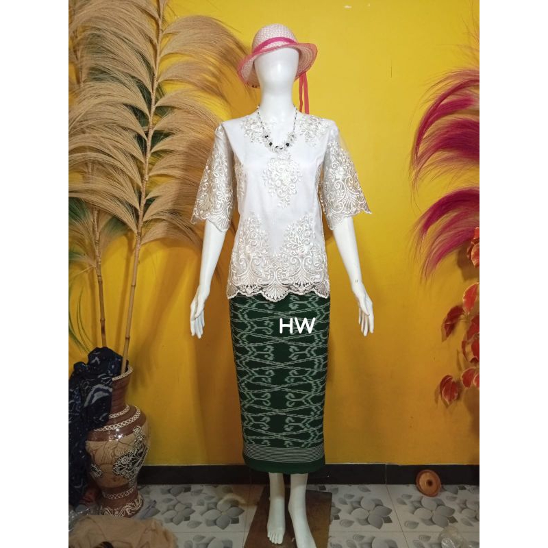 SETELAN ROK BLUS BROKAT