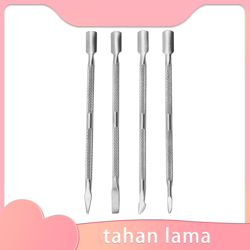 Mydance  私の舞い Besi Pendorong Kutikula Kuku 2 Sisi Bahan Stainless Steel Cuticle Manicure Pedicure Pusher Nail Pusher