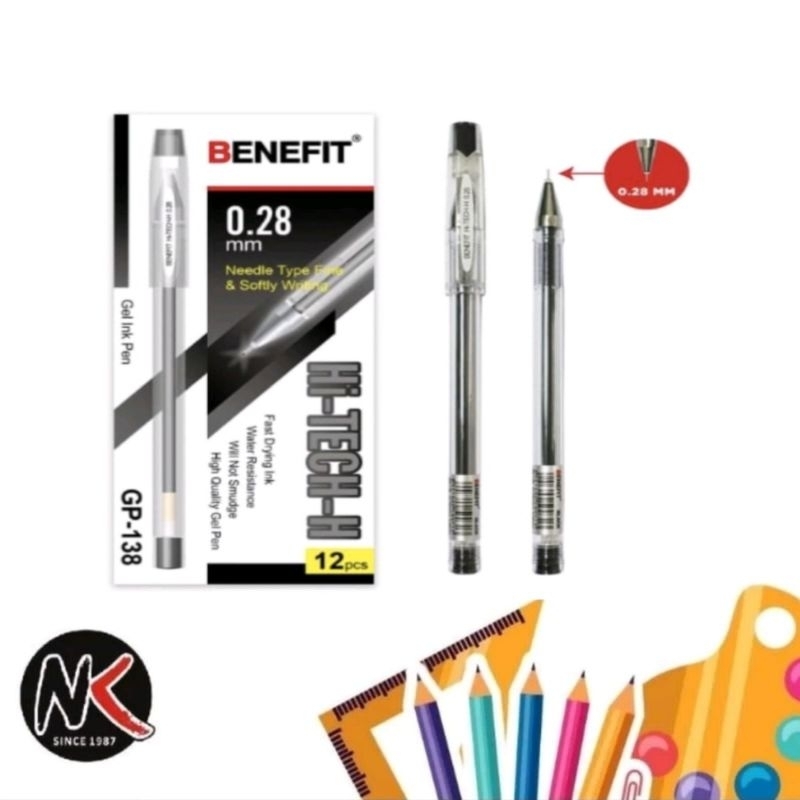 

Ballpoint/Pulpen Hi-Tech-H BENEFIT Hitam 0,28 mm GP-138