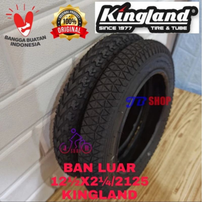 BAN LUAR SEPEDA ANAK 12 1/2 X 2 1/4 2125 2.125  KINGLAND ATLANTIS 12X2 1/4 12X2.125 12X2125