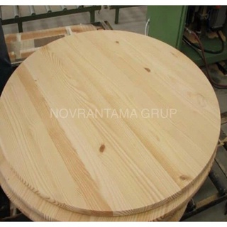 Kayu pinus jati belanda bulat diameter 35 cm tebal 4cm , papan kayu jati belanda bulat