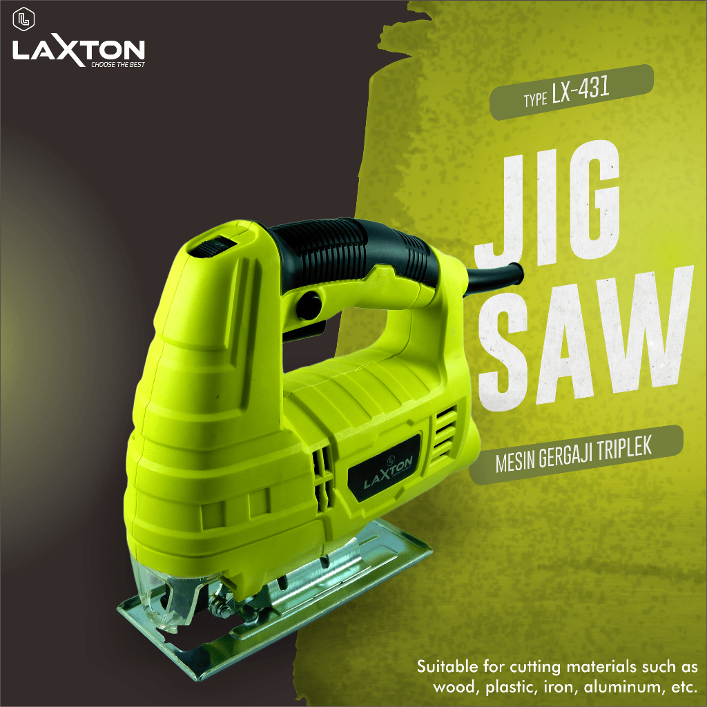 LAXTON mesin jigsaw gergaji pemotong kayu triplek jig saw LX-431 MURAH LARIS Variable Speed