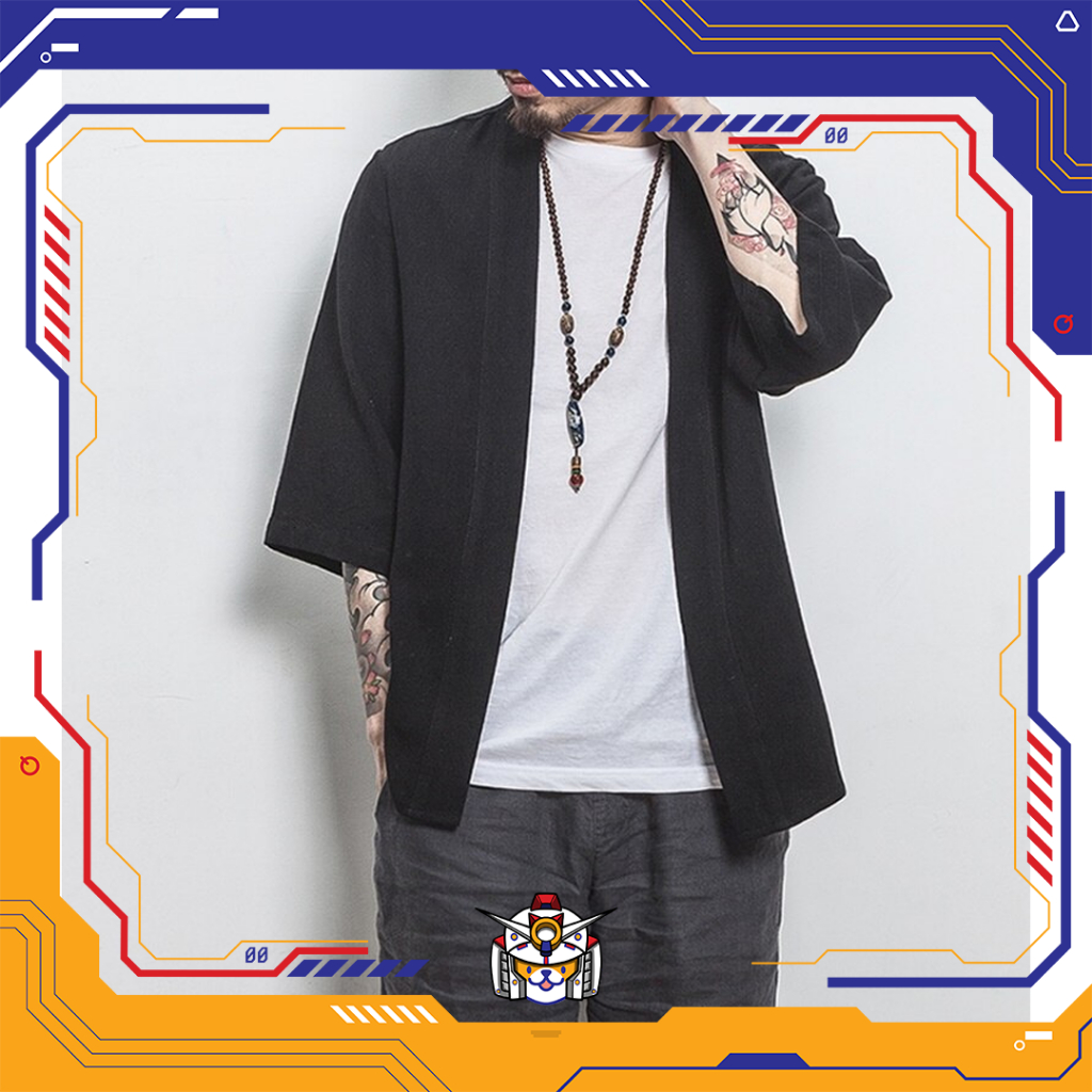 BAJU HAPI YUKATA JAPAN 3/4 CARDIGAN PRIA JEPANG