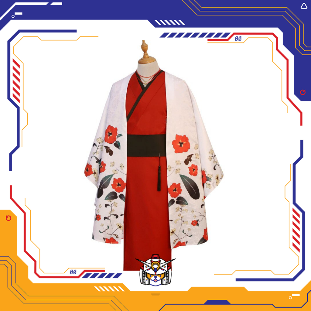 Nijisanji Vtuber Vox Akuma Cosplay Wig New Year 2022 Luxiem Japanese Clothes Daddy Unisex Kimono Set