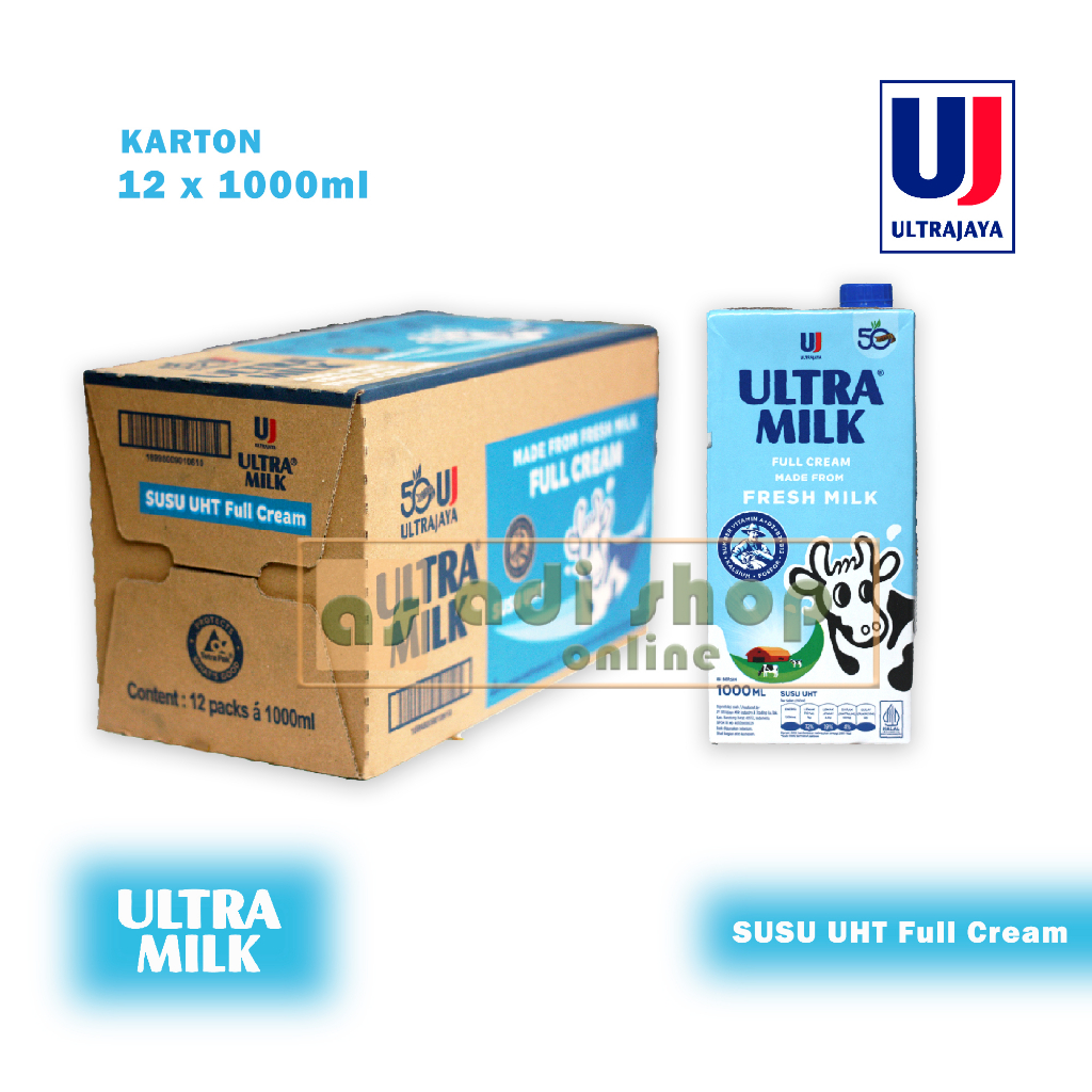 

DA ULTRA MILK FULL CREAM 1 LITER (1 KARTON/DUS) ISI 12