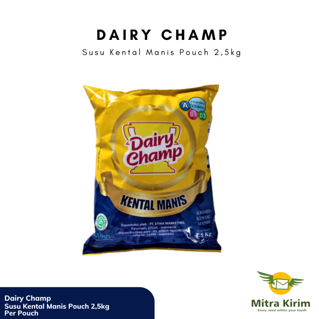 

Susu Kental Manis Dairy Champ 2.5kg Per Pcs