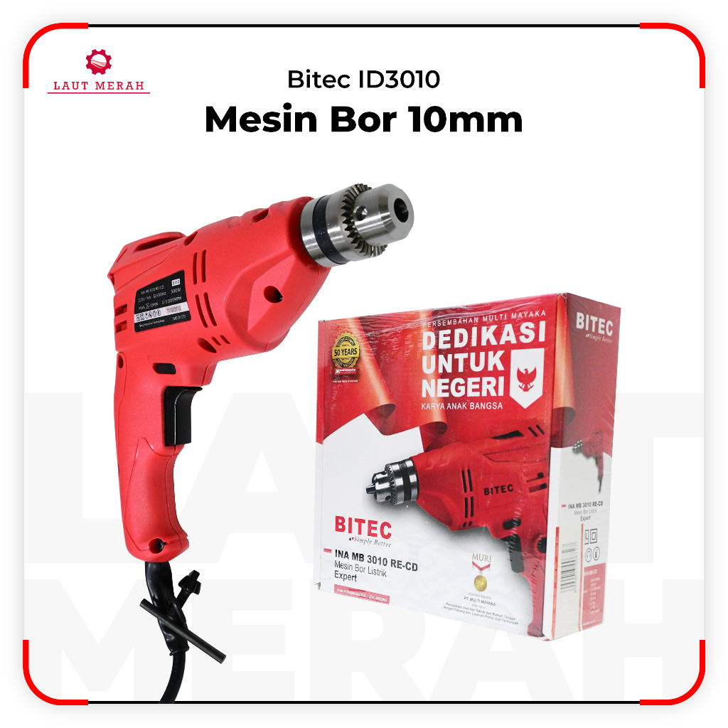 mesin bor listrik 10mm DM 3510 RE BITEC DM3510RE
