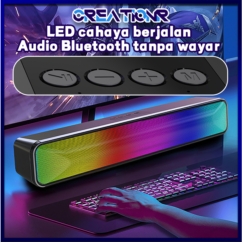 Speaker tower /lampu led speker bluetooth /speaker pc rgb / RGB Bar Suara Komputer untuk Tablet PC Laptop Baru