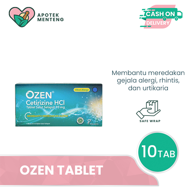 Ozen 10 Tablet - Obat Rhinitis dan Gatal Alergi