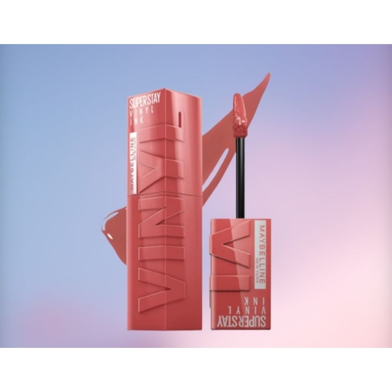 (VIVA4EVA) MAYBELLINE Superstay VINYL INK Lipstick Shade 20 Coy / 15 Peachy / 65 Saucy / 60 Mischiev