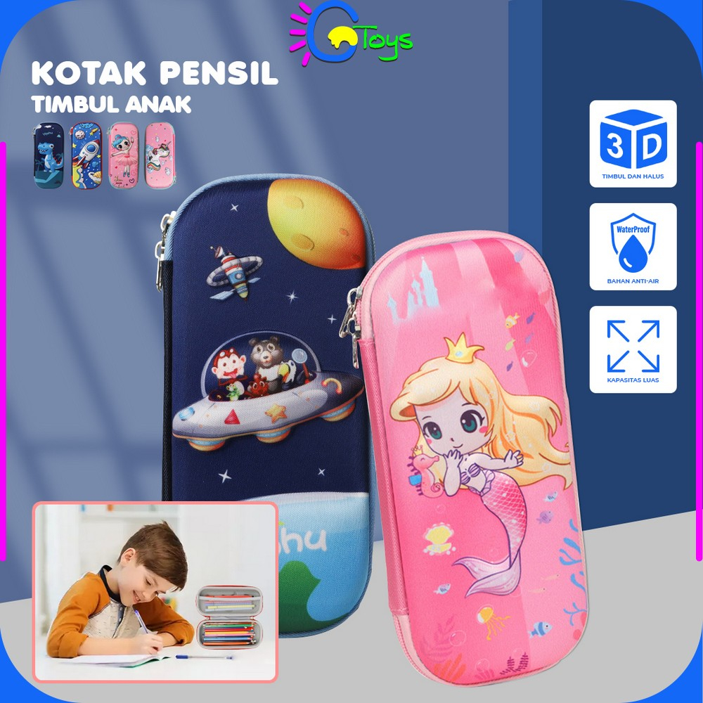 

CR-A39 Kotak Pensil 3D Karakter Timbul Tempat Pensil Anak Sekolah TK / Tempat Penyimpanan Alat Tulis Anti Air Import
