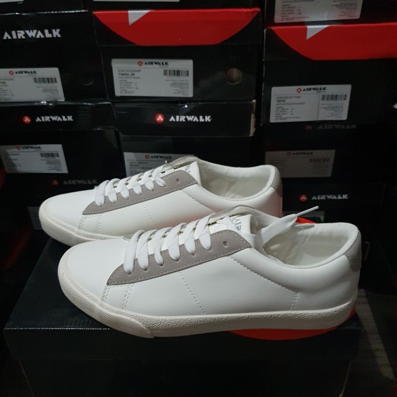SEPATU PRIA/LAKI-LAKI 》AIRWALK TAYDEN 》OFF-WHITE/GREY (PUTIH) 》ORIGINAL AUTHENTIC 》MURAH