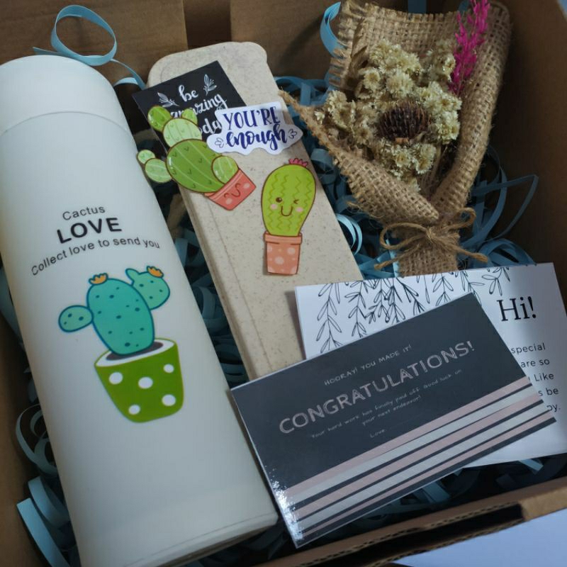HADIAH/ KADO / HAMPERS COWOK/CEWEK TEMPAT MINUM DAN SET ALAT MAKAN