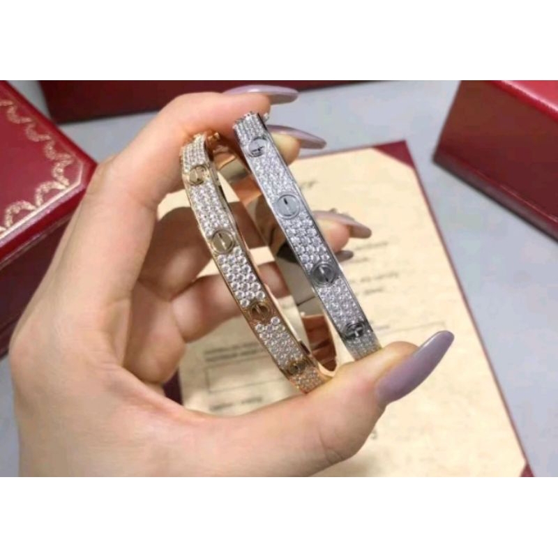 2 PCS GELANG BANGKOK TITANIUM SILVER GOLD