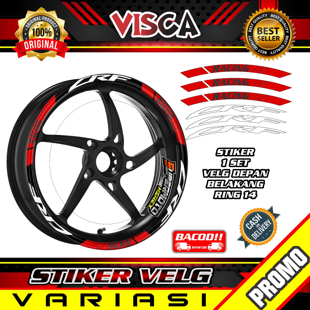 Stiker Velg List Velg Motor Stiker Velg Sticker Velg CRF 2 RING 17