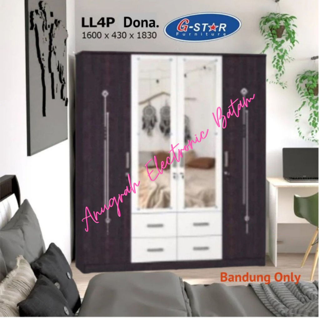 Lemari Pakaian Gstar LL4P Dona 4 Pintu Lemari Pakaian Olympic BATAM