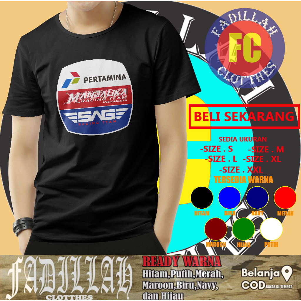 Kaos Racing Pertamina Mandalika SAG Baju Otomotif