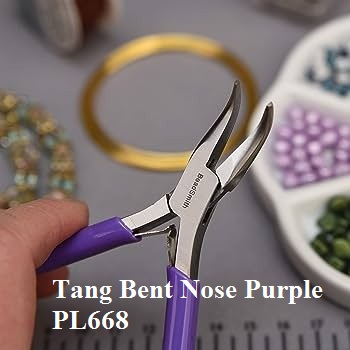 Beadsmith Tang Bent Nose Purple Handle