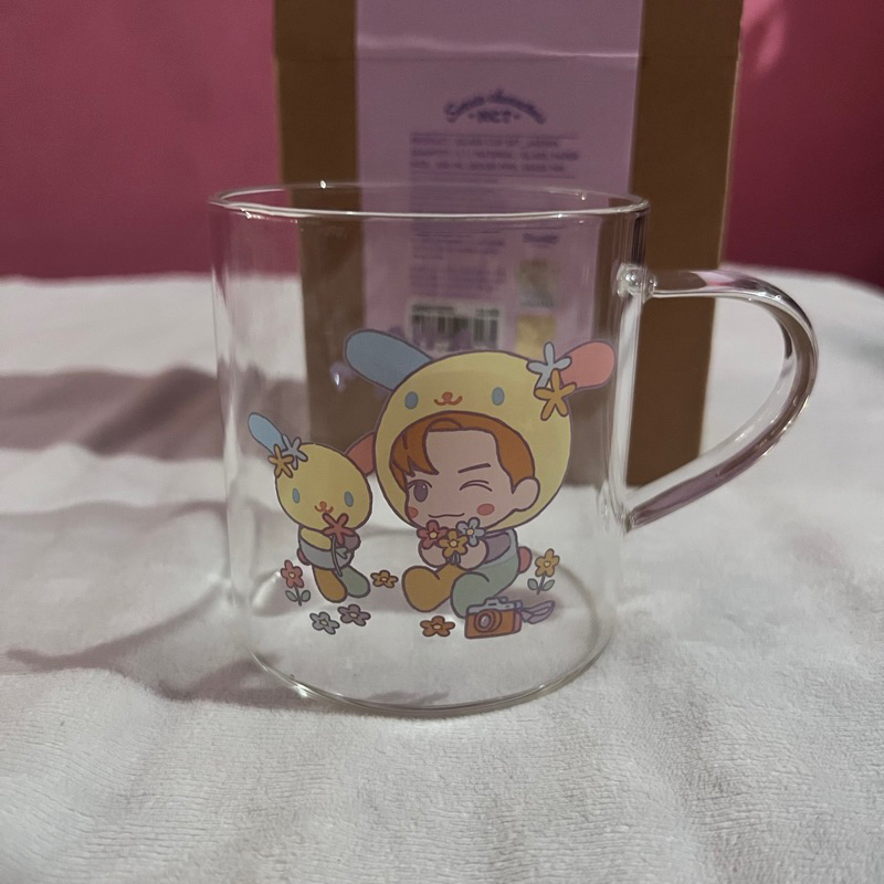 nct x sanrio - jaemin usahana official glass cup