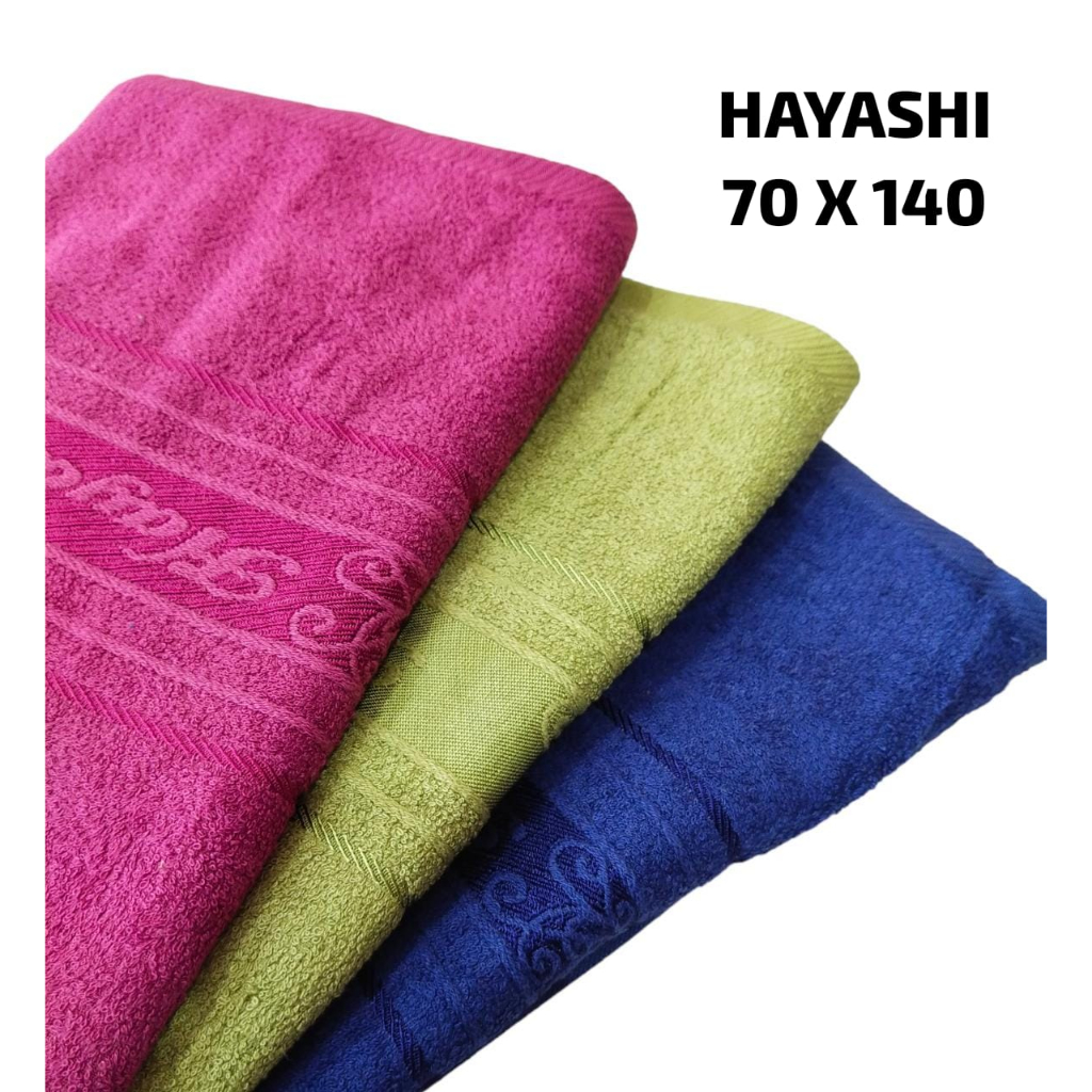 HANDUK MANDI MERK HAYASHI UKURAN BESAR 70 X 140CM