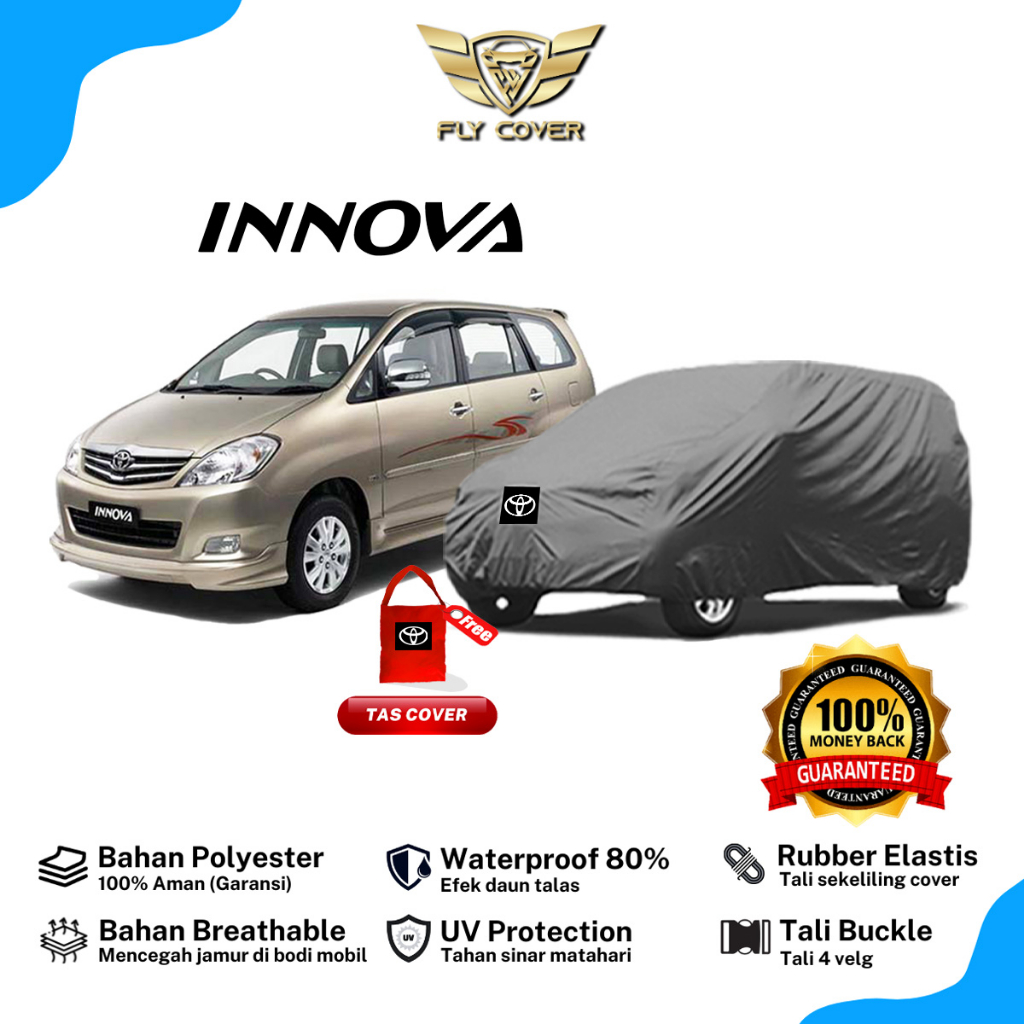 Body Cover Mobil Innova / Sarung Penutup Kijang Inova Lama 2004 2005 2006 2007 2008 2009 2010 / Seli