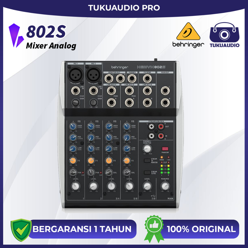 Behringer Xenyx 802S - 8 Channel Mixer Analog