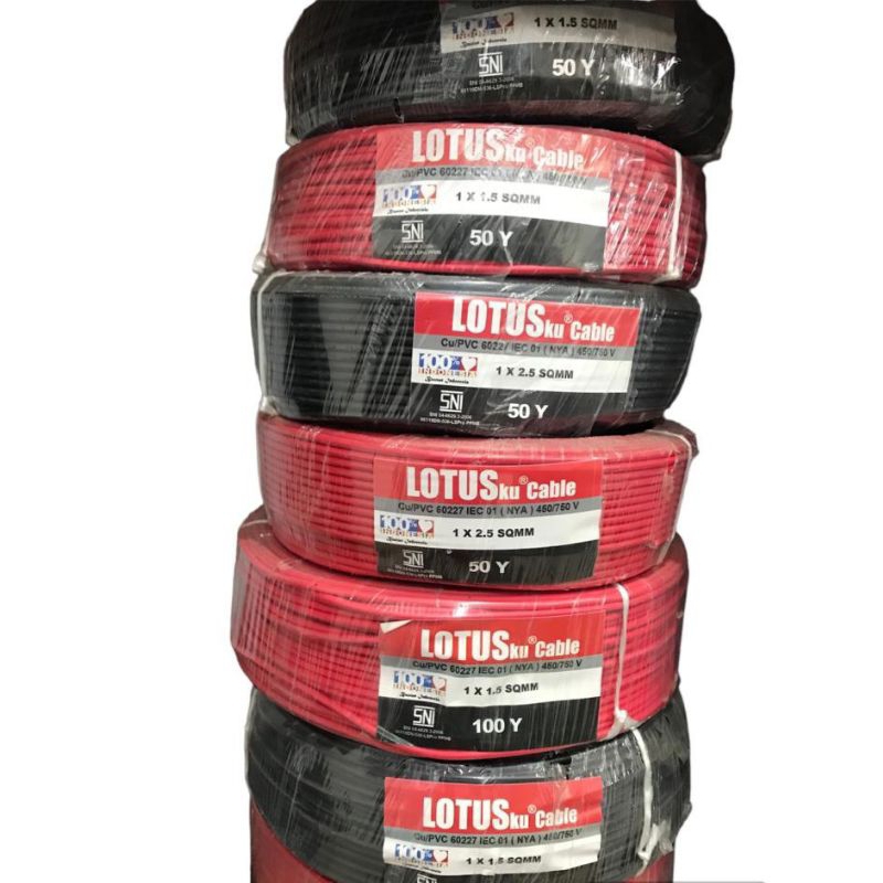 KABEL LISTRIK TUNGGAL KAWAT NYA 1x2,5mm LOTUSKU SNI HARGA PER ROL