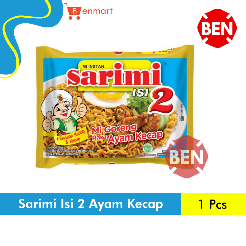 

Sarimi Isi 2 Mi Goreng Rasa AYAM KECAP 1 Bungkus Pcs Mie Instan Dus