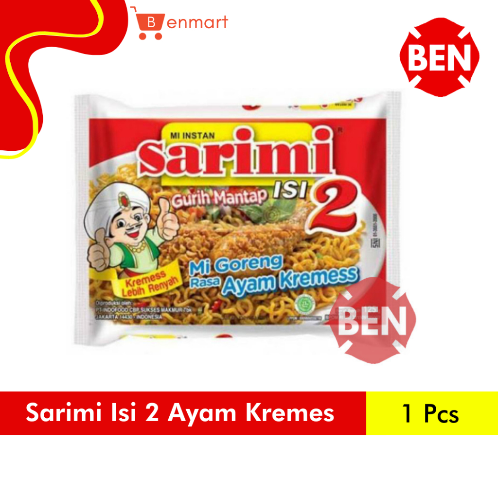 

Sarimi Isi 2 Mi Goreng Rasa AYAM KREMES 1 Bungkus Pcs Mie Instan Dus