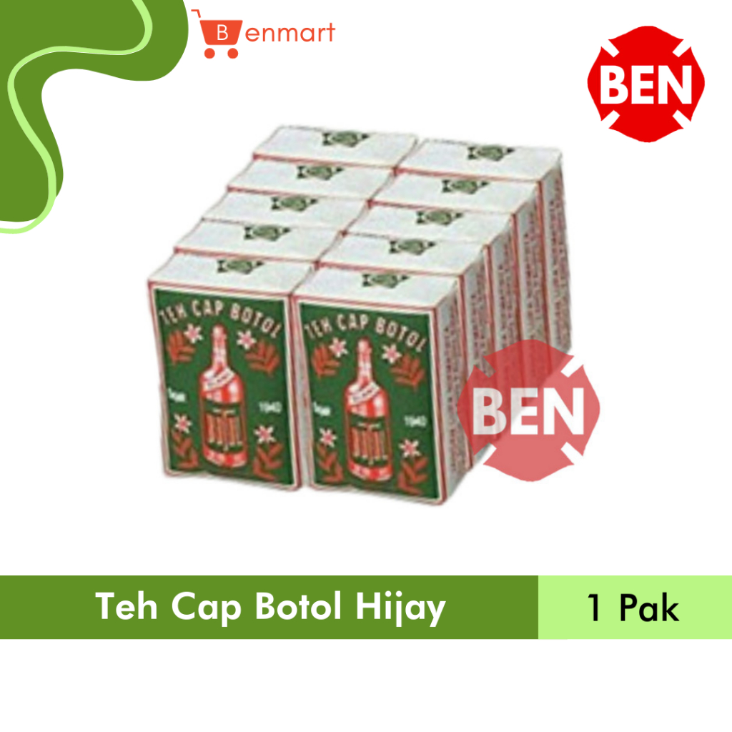 

Teh Cap Botol Hijau 1 Pak 10 Pcs 8g 8gr 8 g gr Melati Tubruk Kecil