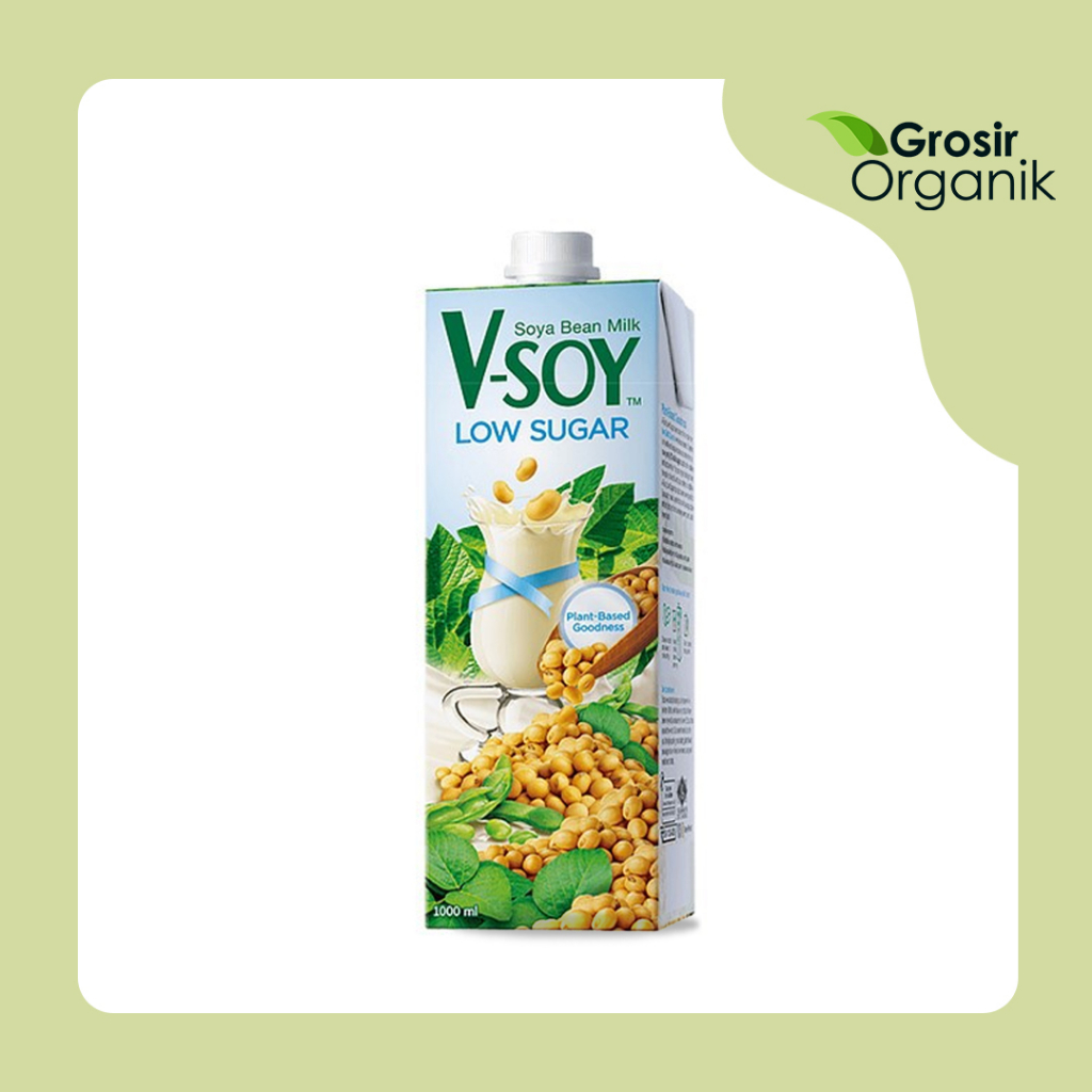 

V-SOY Soya Bean Milk Low Sugar 1 Liter - Susu Kedelai