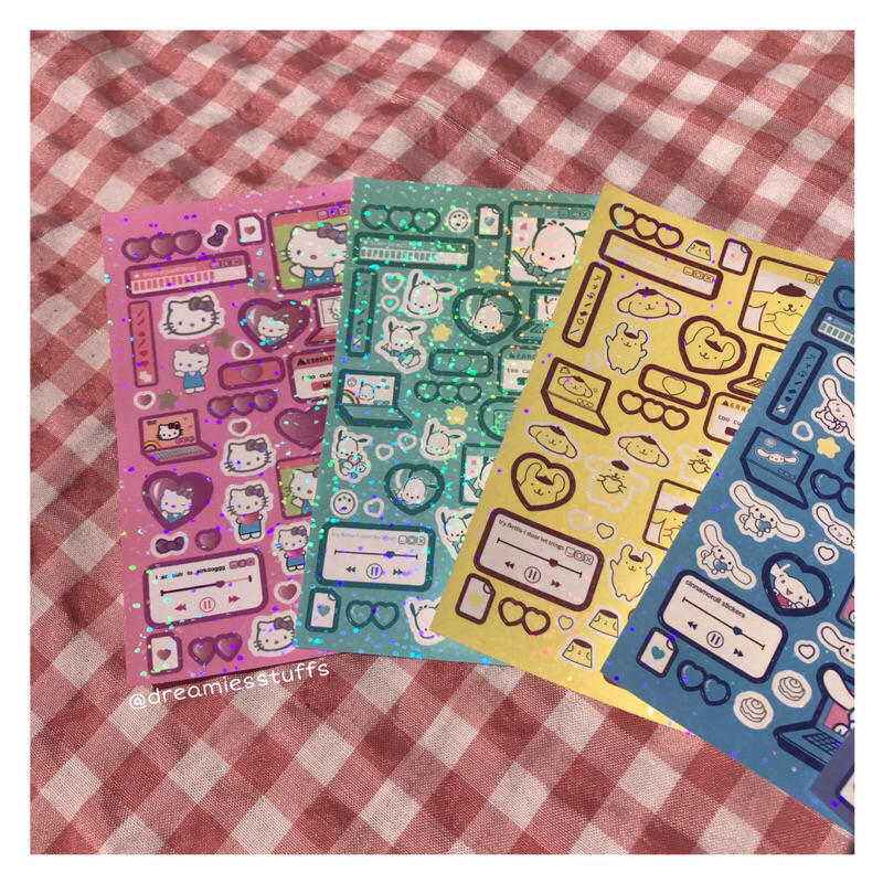 

(Dream) Sanrio cute glitter sticker by dreamiesstuffs