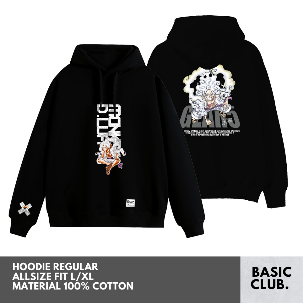 Jaket Hoodie One Piece Luffy Putih Gear5/ Jaket Hoodie / Jaket Anime One Piece / Jaket One Piece